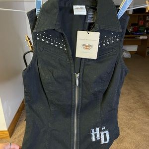 NWT Vintage Women’s Harley Davidson Studded Vest